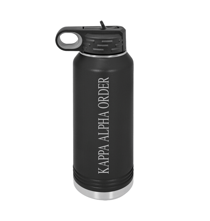 Black Water Bottle Front