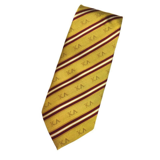 Kappa Alpha Gold and Maroon Striped Silk Tie | Kappa Alpha Order | Ties > Neck ties
