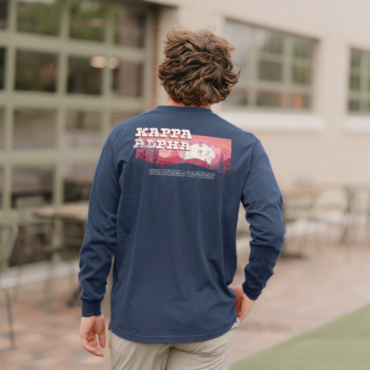 New! Kappa Alpha Wander Often Long Sleeve Pocket Tee