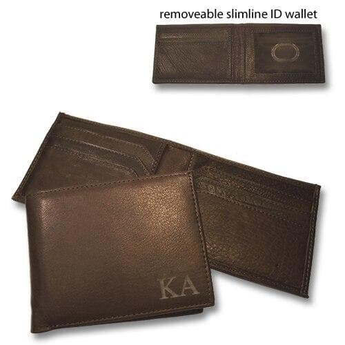 Kappa Alpha Brown Bi-Fold Greek Letter Wallet | Kappa Alpha Order | Bags > Wallets