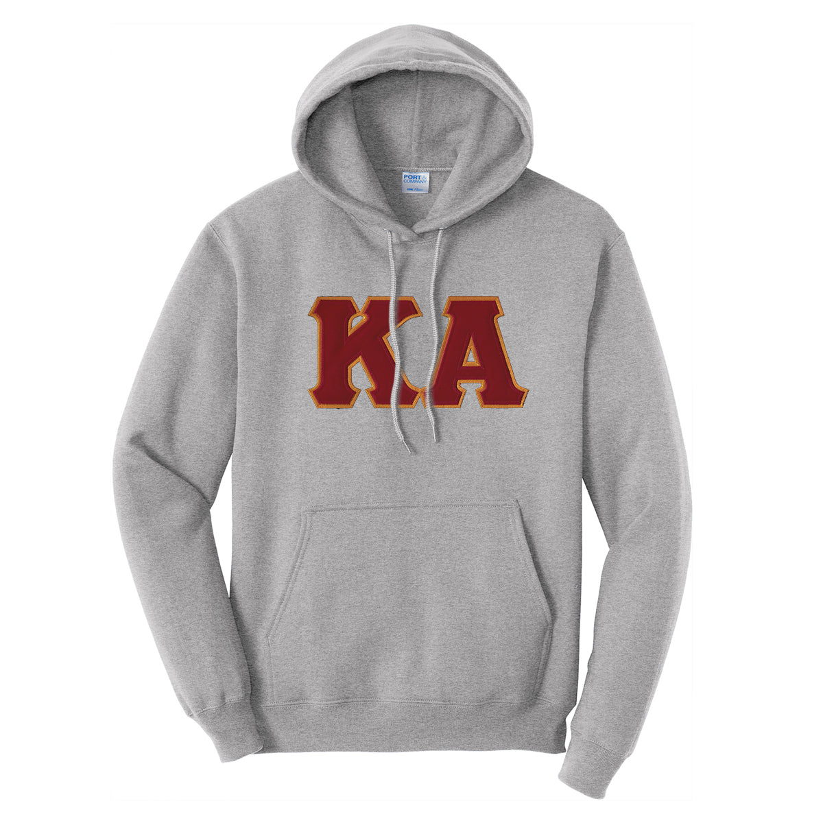 Kappa Alpha Heather Gray Hoodie With Sewn On Letters
