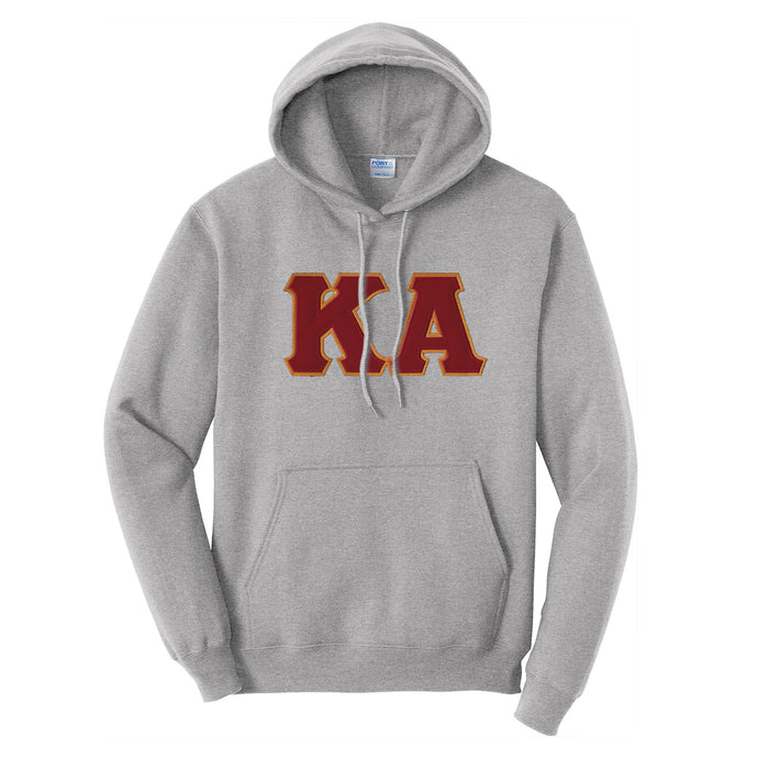 Kappa Alpha Heather Gray Hoodie With Sewn On Letters