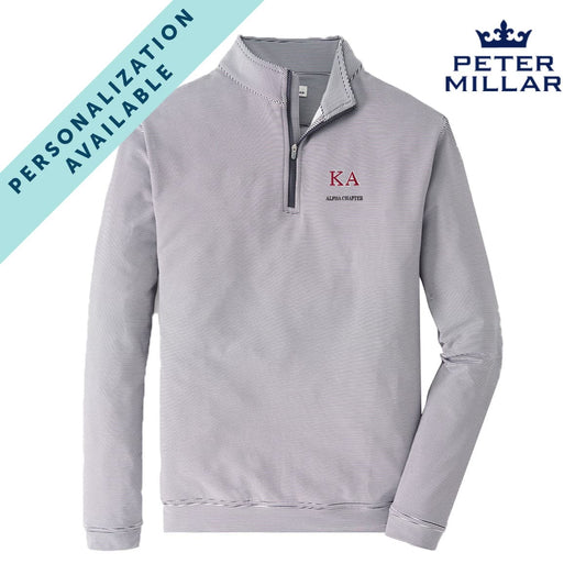 Kappa Alpha Personalized Peter Millar Mini Stripe Stretch Quarter Zip