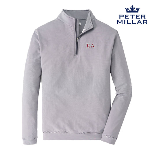 Kappa Alpha Peter Millar Mini Stripe Stretch Quarter Zip