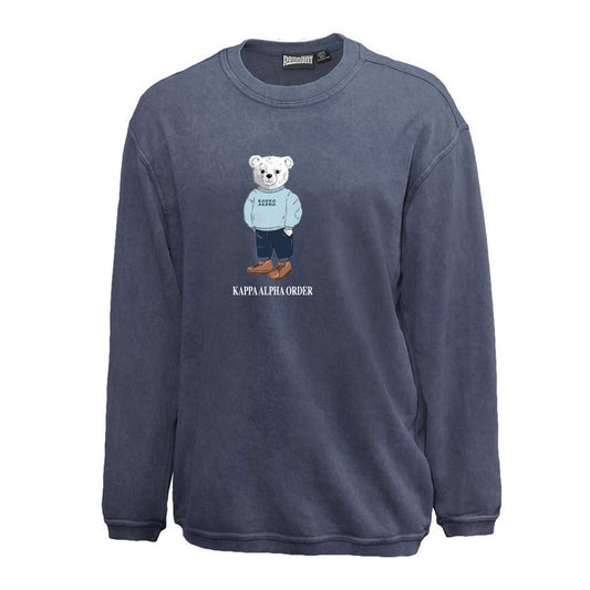 Kappa Alpha Navy Sandwash Bear Crewneck