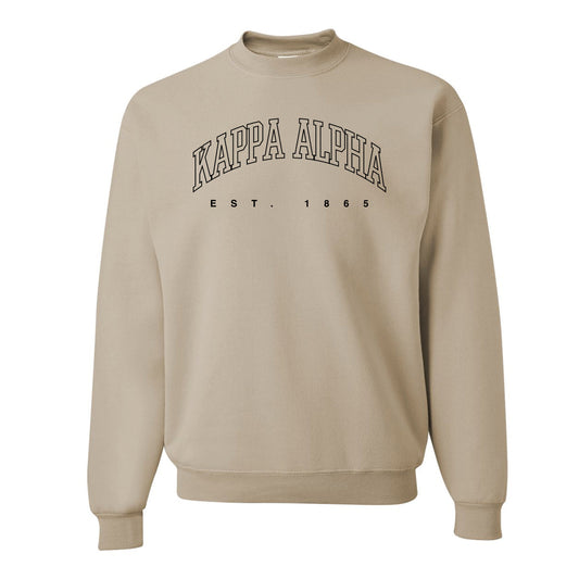 New! Kappa Alpha Classic Neutral Crewneck