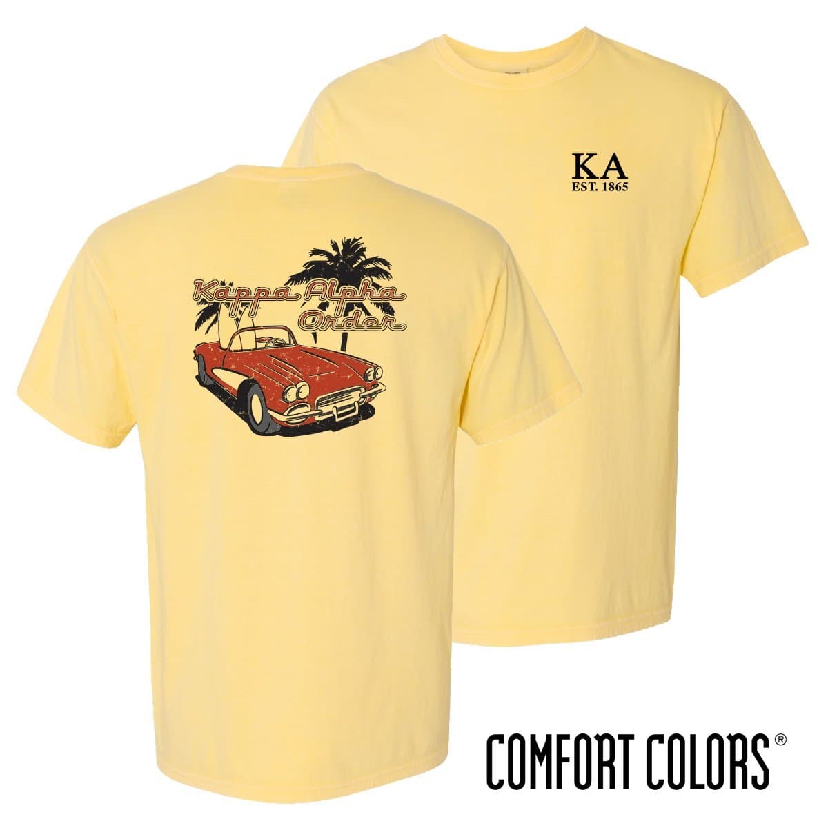 Kappa Alpha Comfort Colors Yellow Hot Rod Short Sleeve Tee | Kappa Alpha Order | Shirts > Short sleeve t-shirts