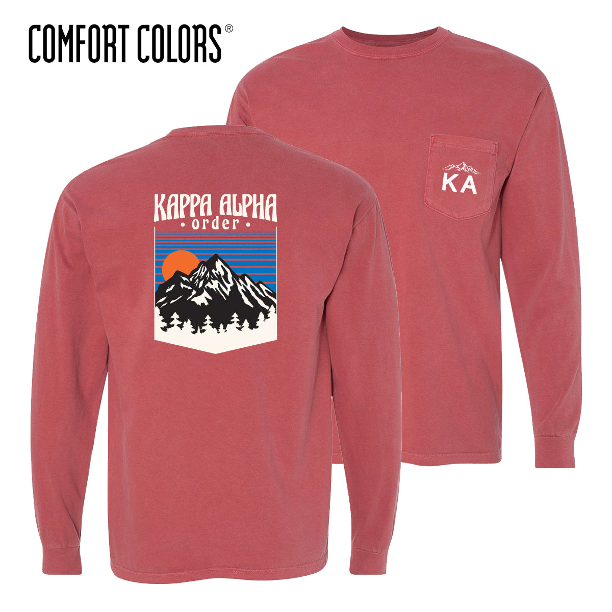 Kappa Alpha Comfort Colors Long Sleeve Retro Alpine Tee