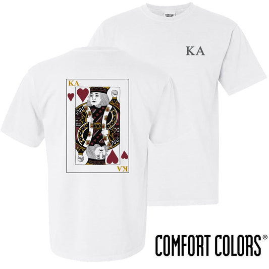 Kappa Alpha Comfort Colors White King of Hearts Short Sleeve Tee | Kappa Alpha Order | Shirts > Short sleeve t-shirts