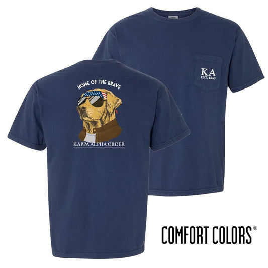 Kappa Alpha Comfort Colors Short Sleeve Navy Patriot Retriever Tee | Kappa Alpha Order | Shirts > Short sleeve t-shirts