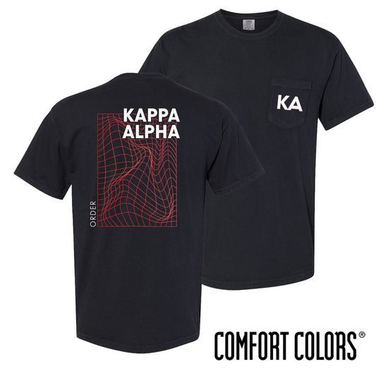 New! Kappa Alpha Comfort Colors Neon Warp Short Sleeve Pocket Tee