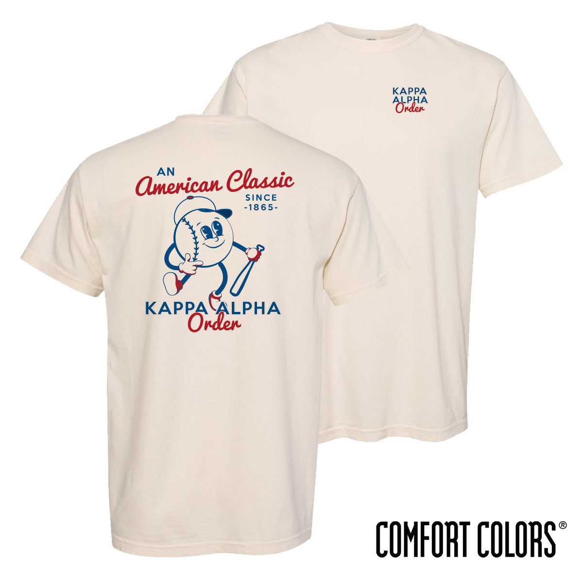 New! Kappa Alpha Comfort Colors American Classic Short Sleeve Tee
