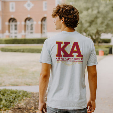 Kappa Alpha Lightweight White Crest Short Sleeve Tee
