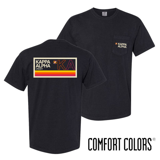 Kappa Alpha Comfort Colors Spectrum Black Short Sleeve Pocket Tee