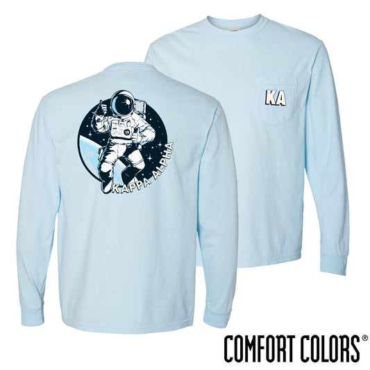 New! Kappa Alpha Space Age Long Sleeve Pocket Tee