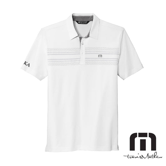 New! Kappa Alpha Travis Mathew Embroidered Chest Stripe Golf Polo