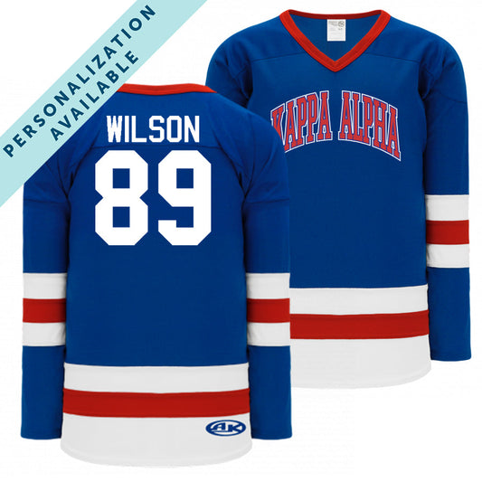 New! Kappa Alpha Personalized Patriotic Hockey Jersey