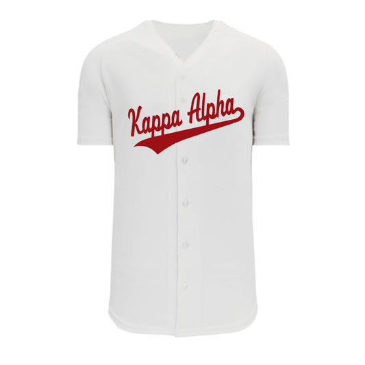 Kappa Alpha White Mesh Baseball Jersey