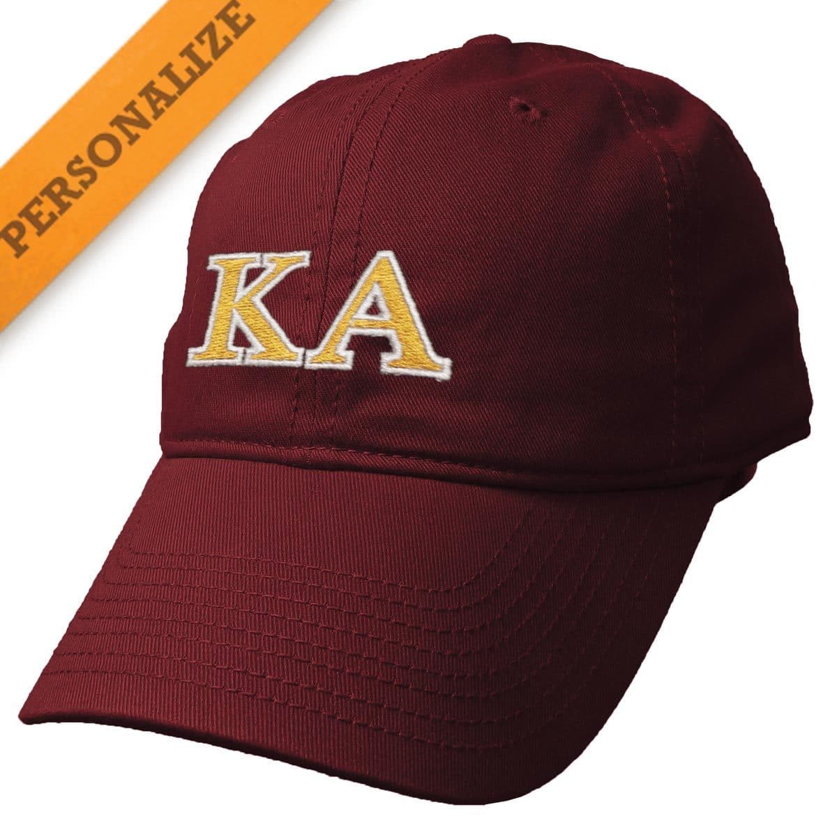 Kappa Alpha Maroon Personalized Hat | Kappa Alpha Order | Headwear > Billed hats
