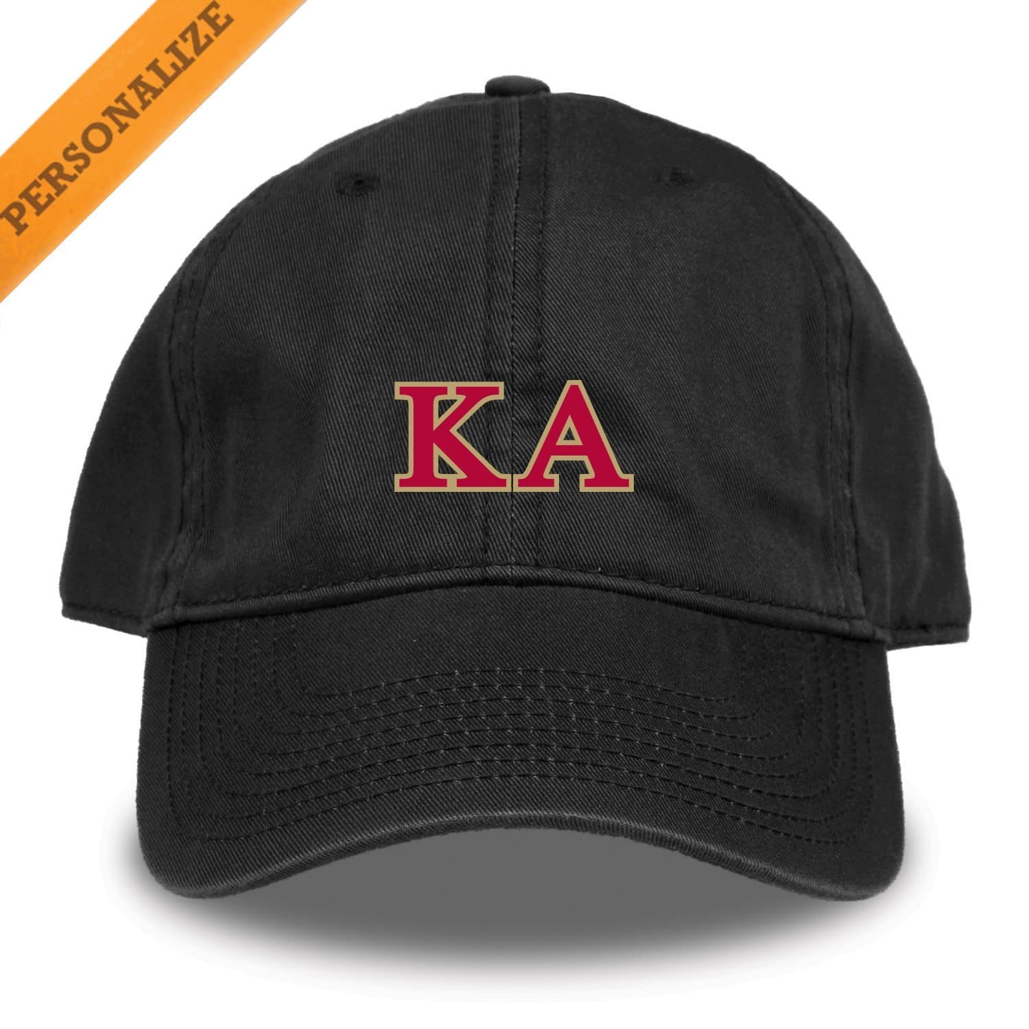 Kappa Alpha Personalized Black Hat | Kappa Alpha Order | Headwear > Billed hats