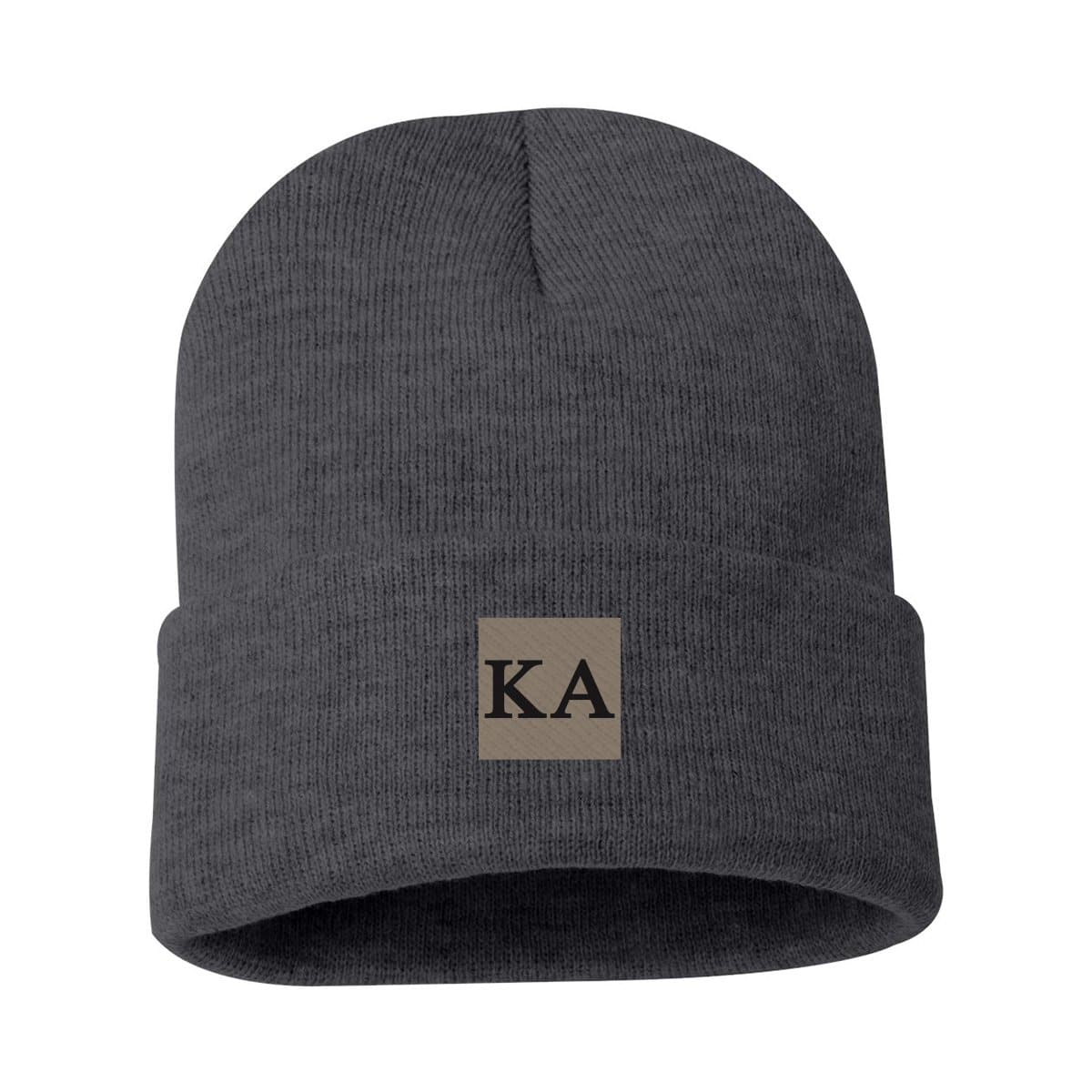 Kappa Alpha Charcoal Letter Beanie | Kappa Alpha Order | Headwear > Beanies