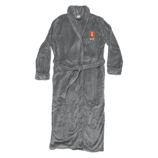 Kappa Alpha Personalized Charcoal Ultra Soft Robe | Kappa Alpha Order | Loungewear > Bath robes