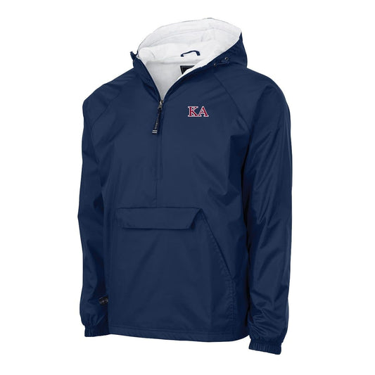 Kappa Alpha Charles River Navy Classic 1/4 Zip Rain Jacket | Kappa Alpha Order | Outerwear > Jackets