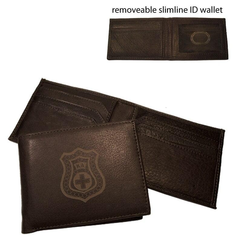 Kappa Alpha Brown Leather Badge Bi-Fold Wallet | Kappa Alpha Order | Bags > Wallets