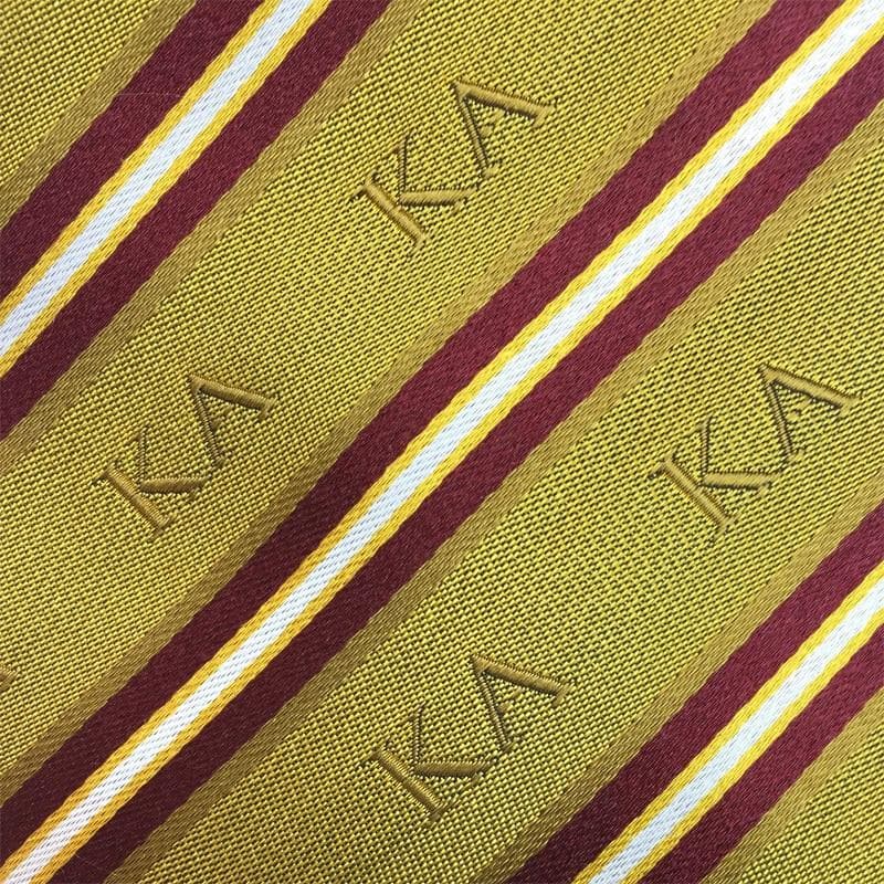 Sale! Kappa Alpha Gold and Cardinal Striped Silk Bow Tie | Kappa Alpha Order | Ties > Bow ties