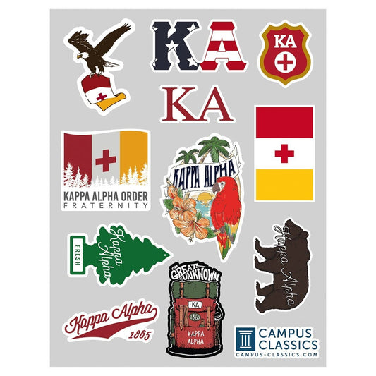 Kappa Alpha Sticker Sheet | Kappa Alpha Order | Promotional > Stickers