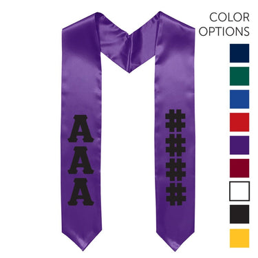 Kappa Alpha Pick Your Own Colors Graduation Stole | Kappa Alpha Order | Apparel > Stoles