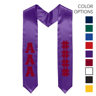 Kappa Alpha Pick Your Own Colors Graduation Stole | Kappa Alpha Order | Apparel > Stoles