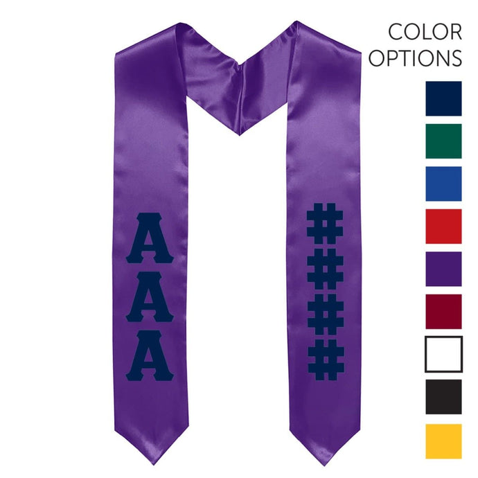 Kappa Alpha Pick Your Own Colors Graduation Stole | Kappa Alpha Order | Apparel > Stoles
